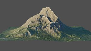 3D 8K Detailed Mountain Landscape 4
