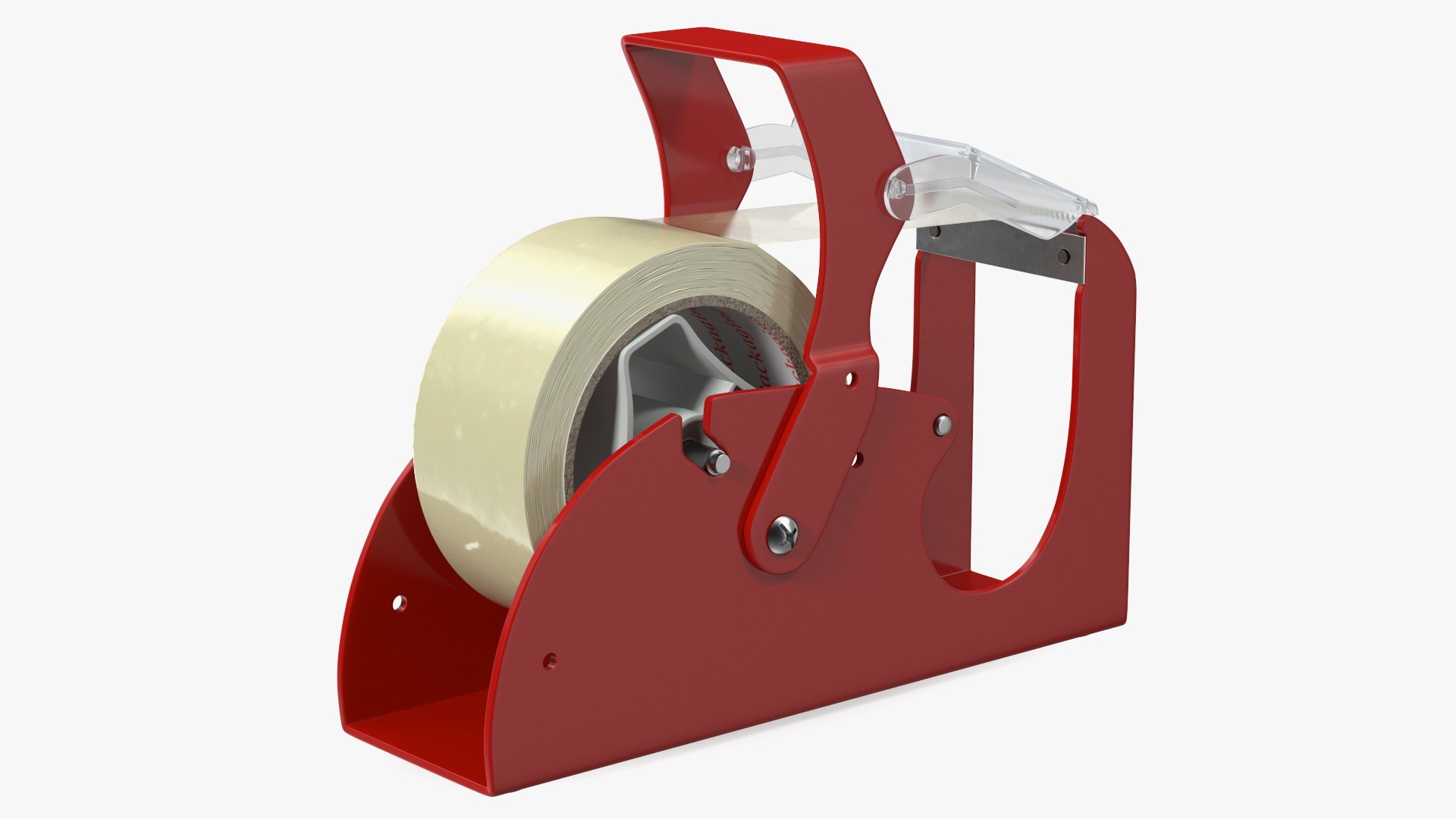 Benchtop Tape Dispenser with Safety Guard Yellow 3D model preview