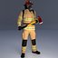 3D Firefighter US ULTIMATE Rigged 3d model