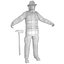 3D Firefighter US ULTIMATE Rigged 3d model