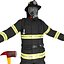 3D Firefighter US ULTIMATE Rigged 3d model