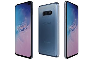 Samsung Galaxy S10e Prism Blue Low Poly 3D model
