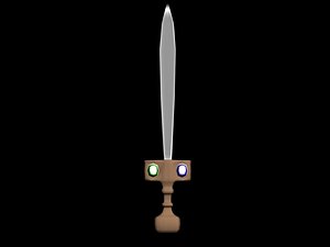 Gemmed Sword Low Poly