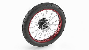3D Fat Bike Wheel model