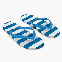 Unisex Blue and White Flip Flops