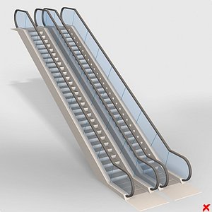 3d model escalator