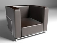 Single sofa leather modern chair