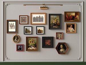 Classic European Salon Style Gallery Wall Set model