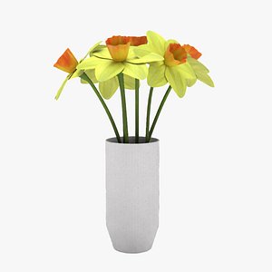 3D daffodil flowers model