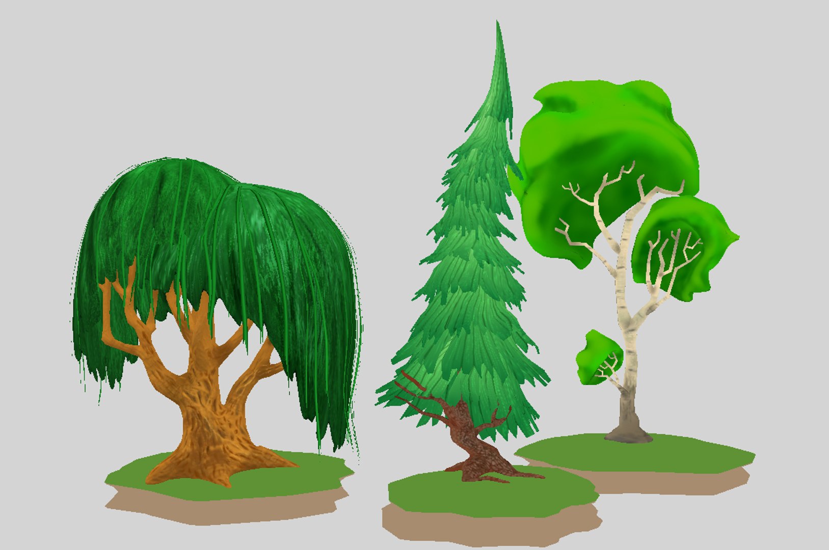 3d Cartoon Stylized Forest