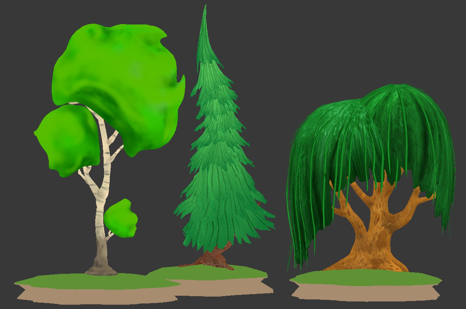 3d Cartoon Stylized Forest