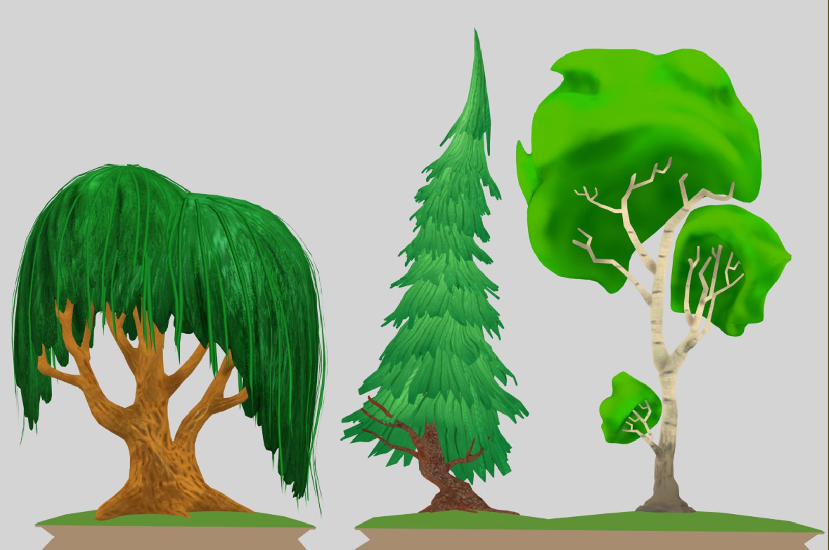 3d Cartoon Stylized Forest