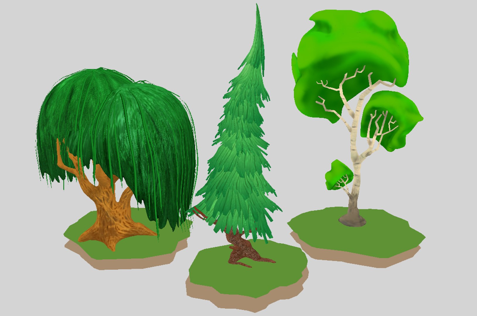 3d Cartoon Stylized Forest