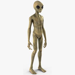 Humanoid Alien Creature Rigged for Cinema 4D