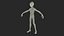 3D Humanoid Alien Creature Rigged for Cinema