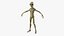 3D Humanoid Alien Creature Rigged for Cinema