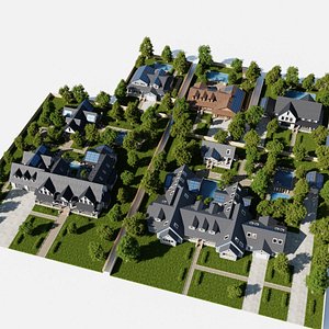 Modular Classic Style American Villas and Mansions 5 House pack with creation tool