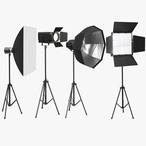 3D model photo real photography lights