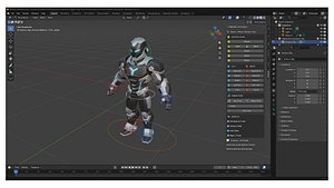 3D Super-Hero Character Model Rigged - C4D - Blender - Unity3D - FBX - High Poly and Low Poly