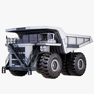 Mining Dump Truck Liebherr T282 Series White PBR