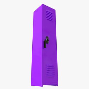 3D locker purple model