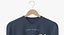 Long Sleeve Hanging Male V Neck White Blank and Branded Heather 3D model