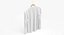 Long Sleeve Hanging Male V Neck White Blank and Branded Heather 3D model