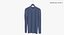 Long Sleeve Hanging Male V Neck White Blank and Branded Heather 3D model