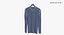 Long Sleeve Hanging Male V Neck White Blank and Branded Heather 3D model