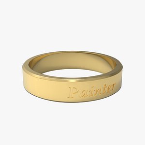 3D Painter Ring Gold