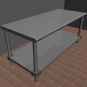 3d stainless steel table model