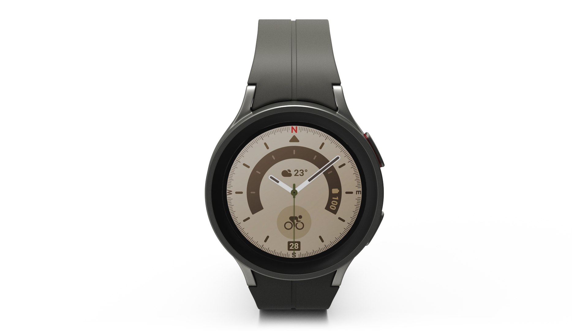 Gray Samsung Galaxy Watch 5 Pro 45mm 3D model preview