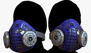 3D model Gas mask respirator scifi mode