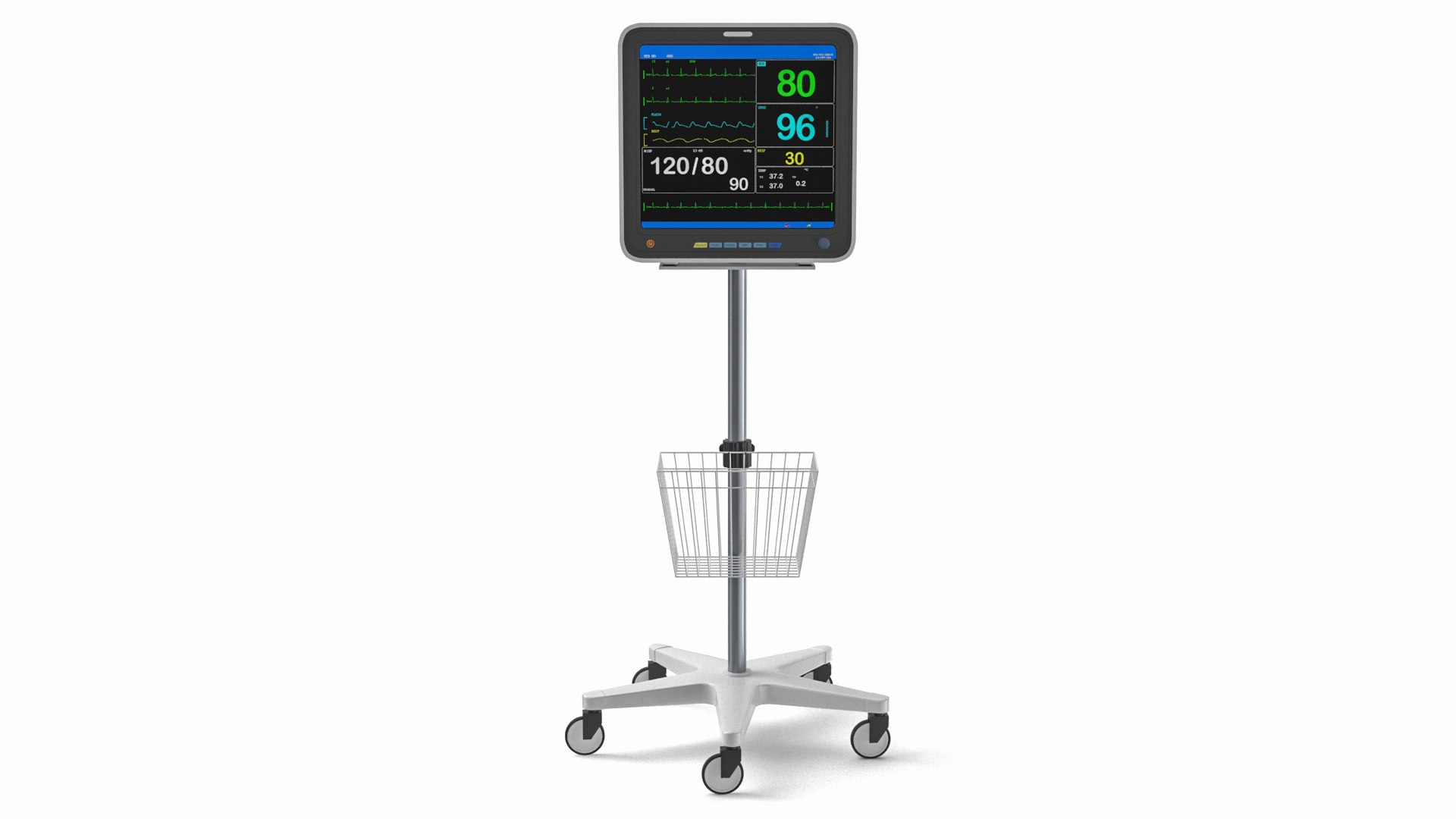 3D Electrocardiograph Monitor model https://p.turbosquid.com/ts-thumb/OY/ydsIGu/cf/electrocardiographmonitor4/jpg/1755443348/1920x1080/fit_q87/388aaec8a22366de4a2ec7ca566d3c3bad02b964/electrocardiographmonitor4.jpg