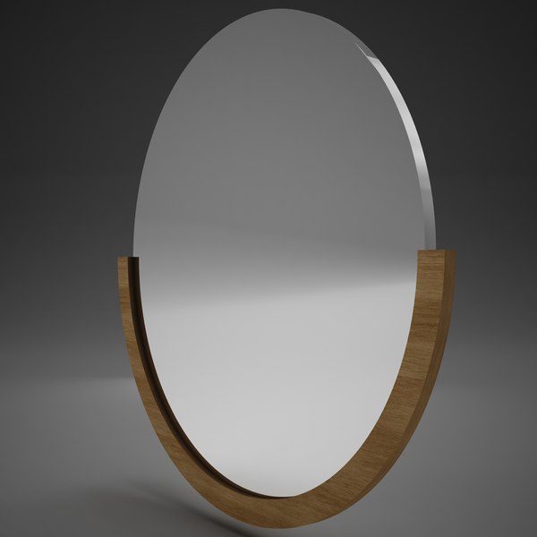 椭圆形镜子fbx模型下载| turbosquid