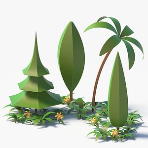 LowPoly Cartoon Trees Pack