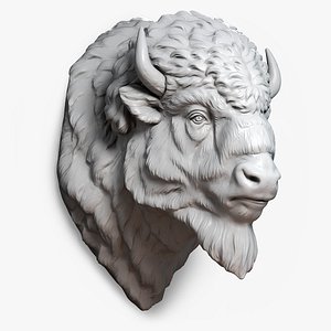 Bison Buffalo Head Sculpture