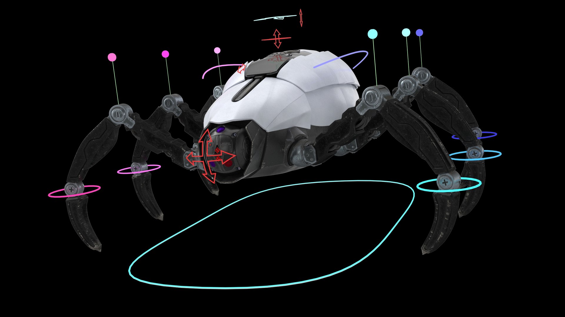 3D model sci-fi spider rigged https://p.turbosquid.com/ts-thumb/OZ/5k4svH/iZSz4sFZ/frame01_controllersblack/jpg/1527447463/1920x1080/fit_q87/2c02ff3adb60f94aeadf7fd782d81ecc46f0054b/frame01_controllersblack.jpg