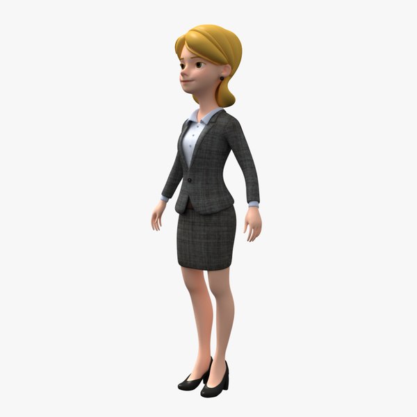 cartoon woman 3D