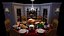 3d model cartoon dinner table