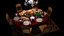 3d model cartoon dinner table