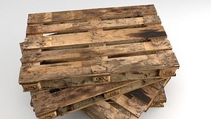 3d obj wooden pallet