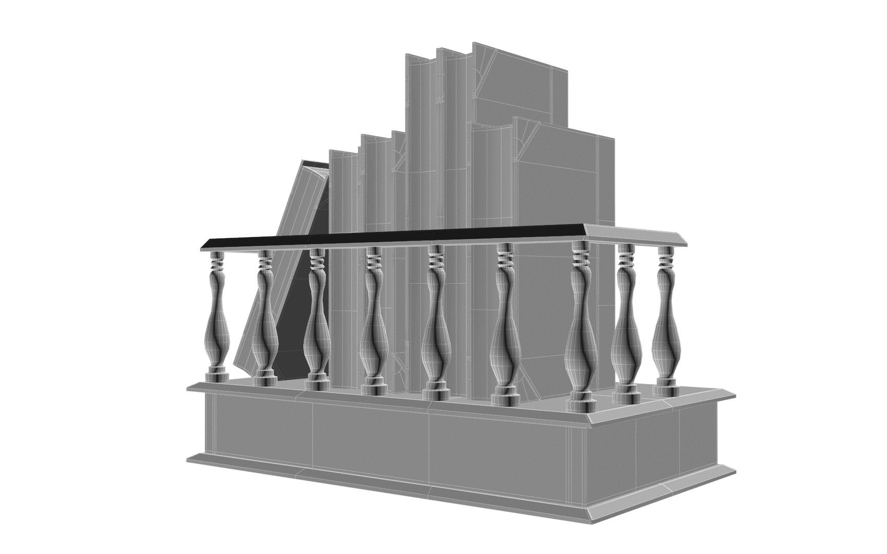 3D Antique Bookholders and Bookcases Set model TurboSquid 1748492