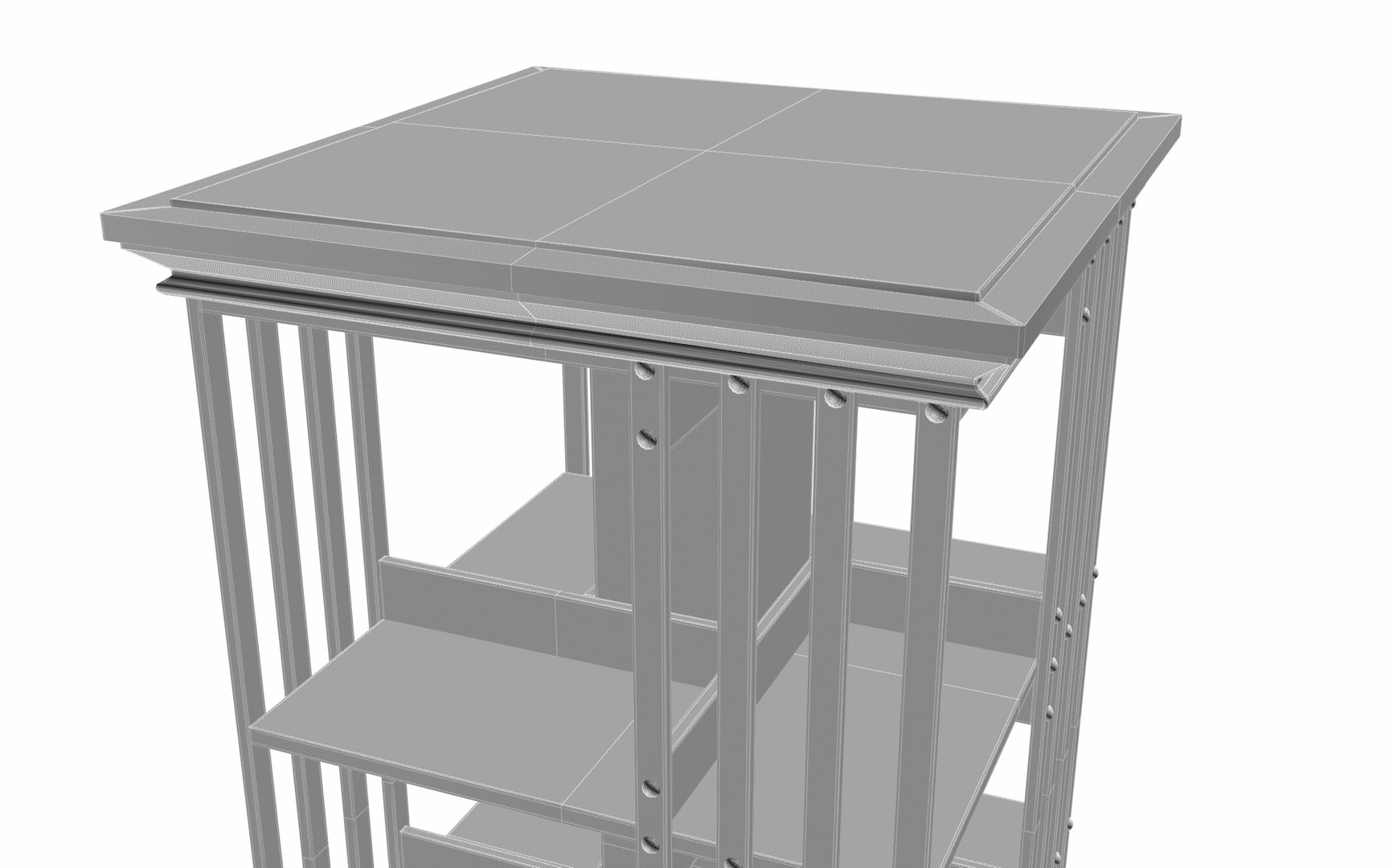 3D Antique Bookholders and Bookcases Set model TurboSquid 1748492