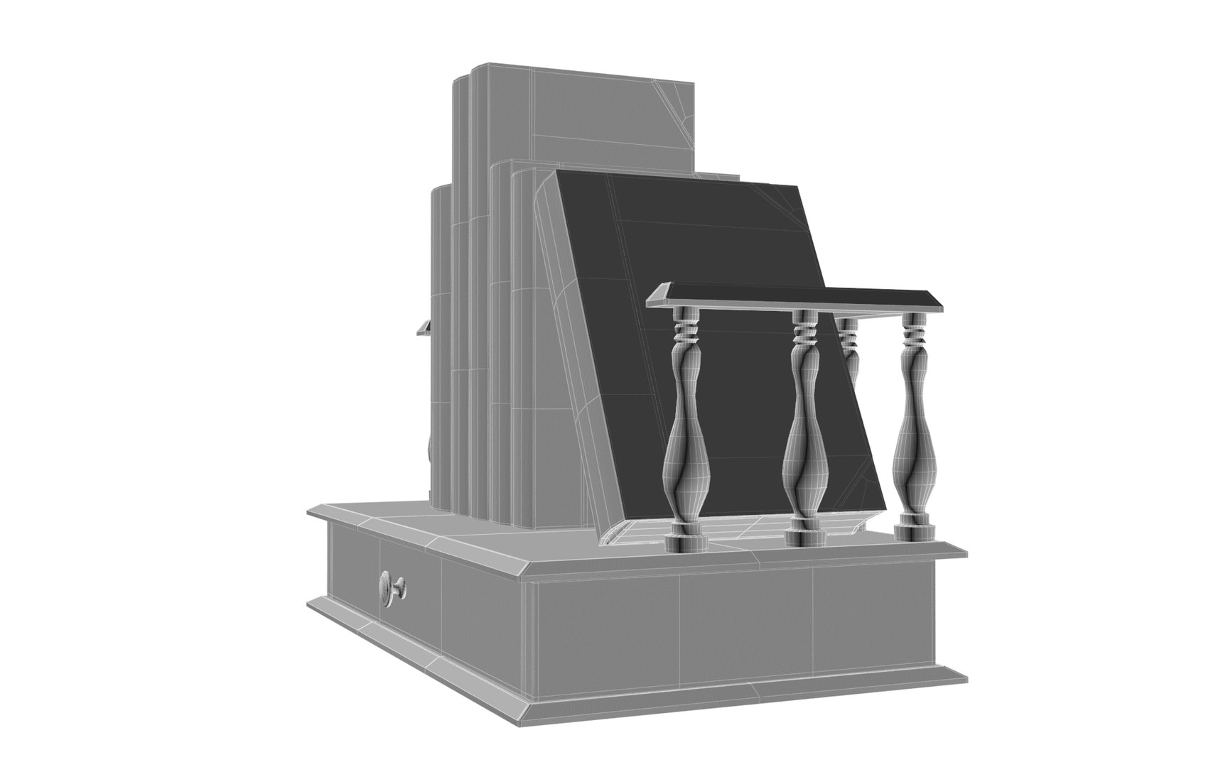 3D Antique Bookholders and Bookcases Set model TurboSquid 1748492