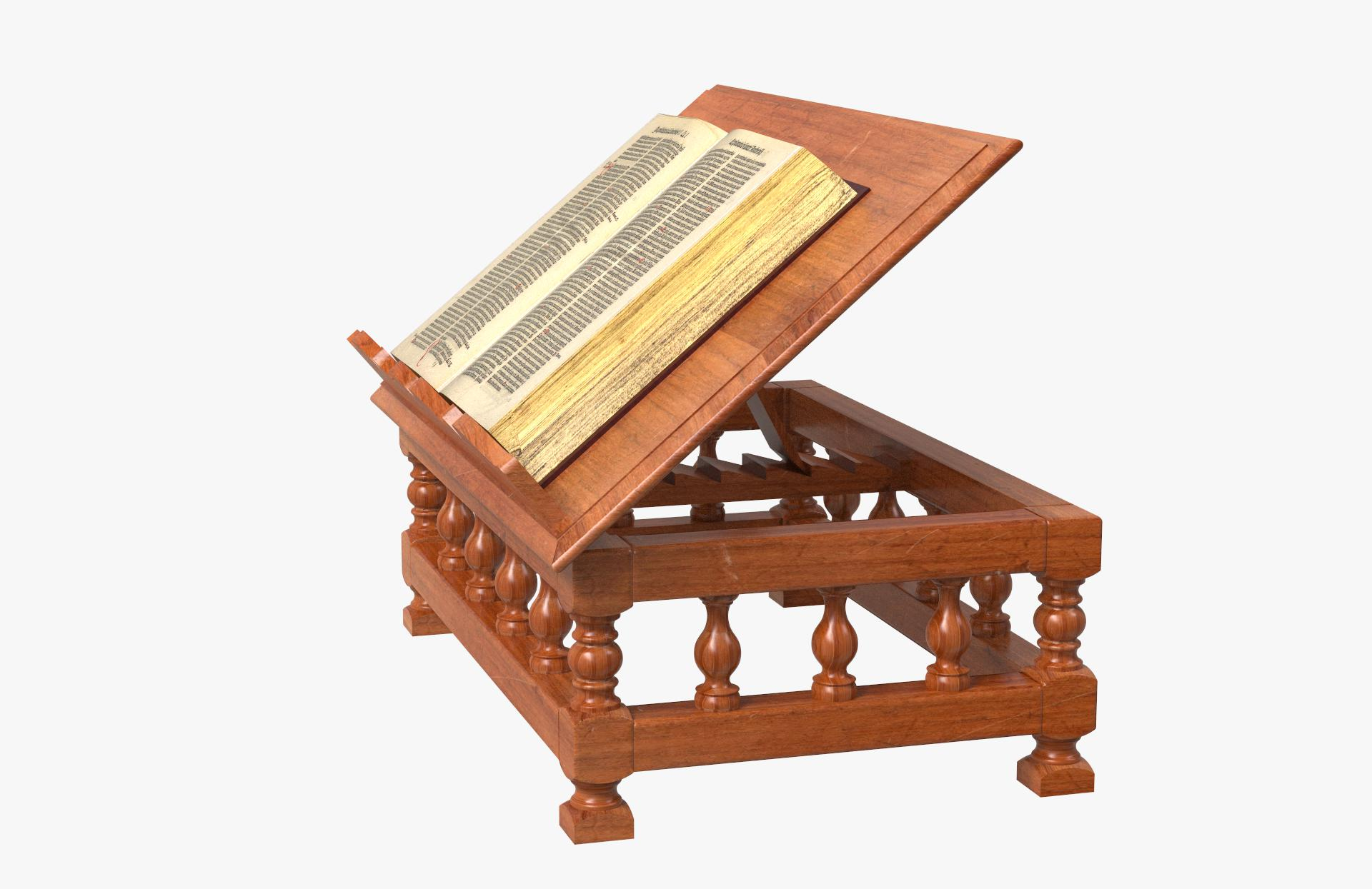 3D Antique Bookholders and Bookcases Set model TurboSquid 1748492