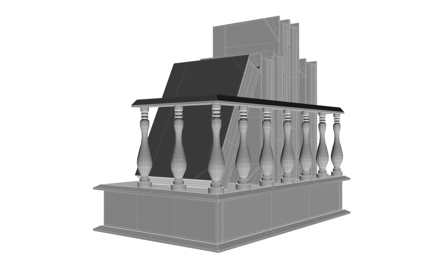 3D Antique Bookholders and Bookcases Set model TurboSquid 1748492