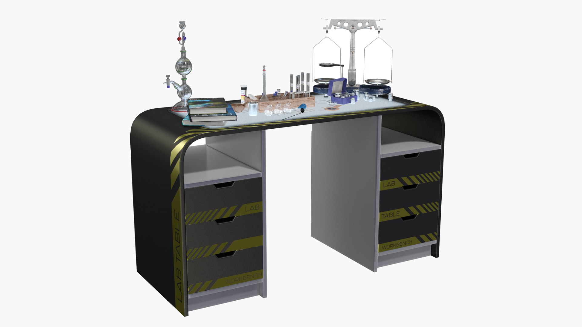 Lab Table Dark 1 3D model - TurboSquid 1758983