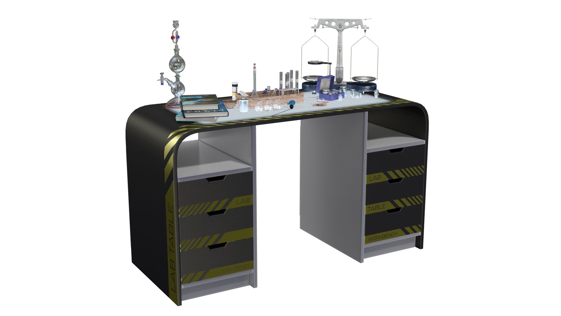 Lab Table Dark 1 3D Model - TurboSquid 1758983