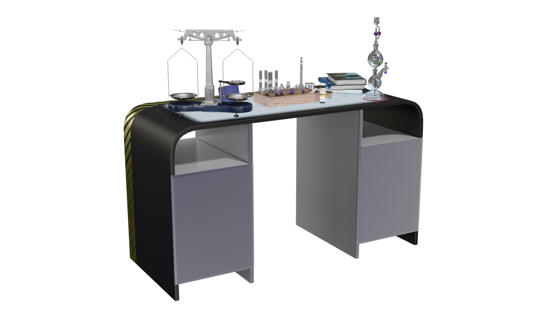Lab Table Dark 1 3D Model - TurboSquid 1758983